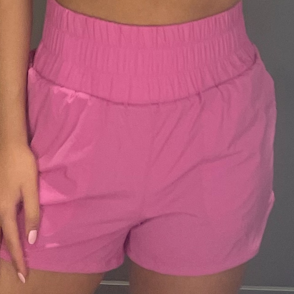 Pink athletic shorts